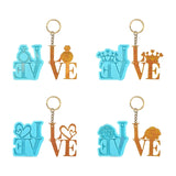Love Word Resin Mold Diamond Crown Pendant Jewelry Crafting Tool