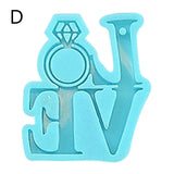 Love Word Resin Mold Diamond Crown Pendant Jewelry Crafting Tool