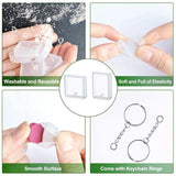 20 Pcs Silicone Resin Earring Jewelry Casting Molds with Keychain Rings