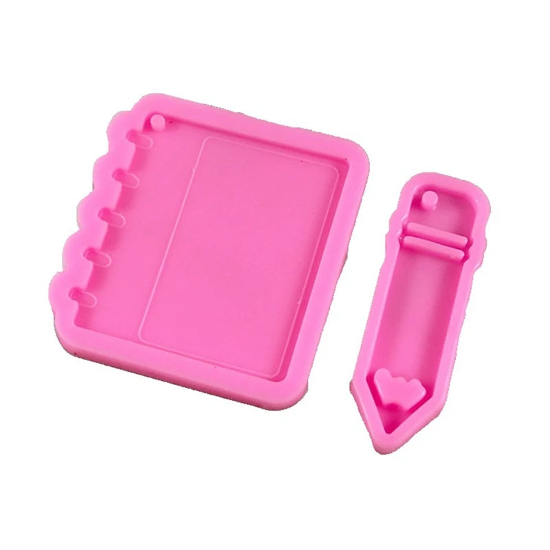Pencil Shape Resin Notebook Mold Silicone Keychain Mould