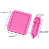 Pencil Shape Resin Notebook Mold Silicone Keychain Mould