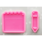 Pencil Shape Resin Notebook Mold Silicone Keychain Mould