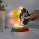 Moon Resin Photo Frame Mold DIY Craft Home Table Decoration