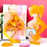 Large Silicone Photo Frame Resin Mould, Pregnant Mother Shape Epoxy Mould