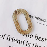 Resin Plastic Oval Pendant Eardrop Diy Necklace Earring Charms 8pcs