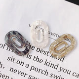 Resin Plastic Oval Pendant Eardrop Diy Necklace Earring Charms 8pcs