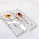 Resin Rectangle Spacer Pendant Earring 4pcs