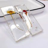 Resin Rectangle Spacer Pendant Earring 4pcs