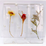 Resin Rectangle Spacer Pendant Earring 4pcs