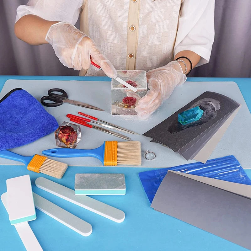 Resin Polishing Kit with Sandpaper, Resin File Kit, Jewelry Making Supplies