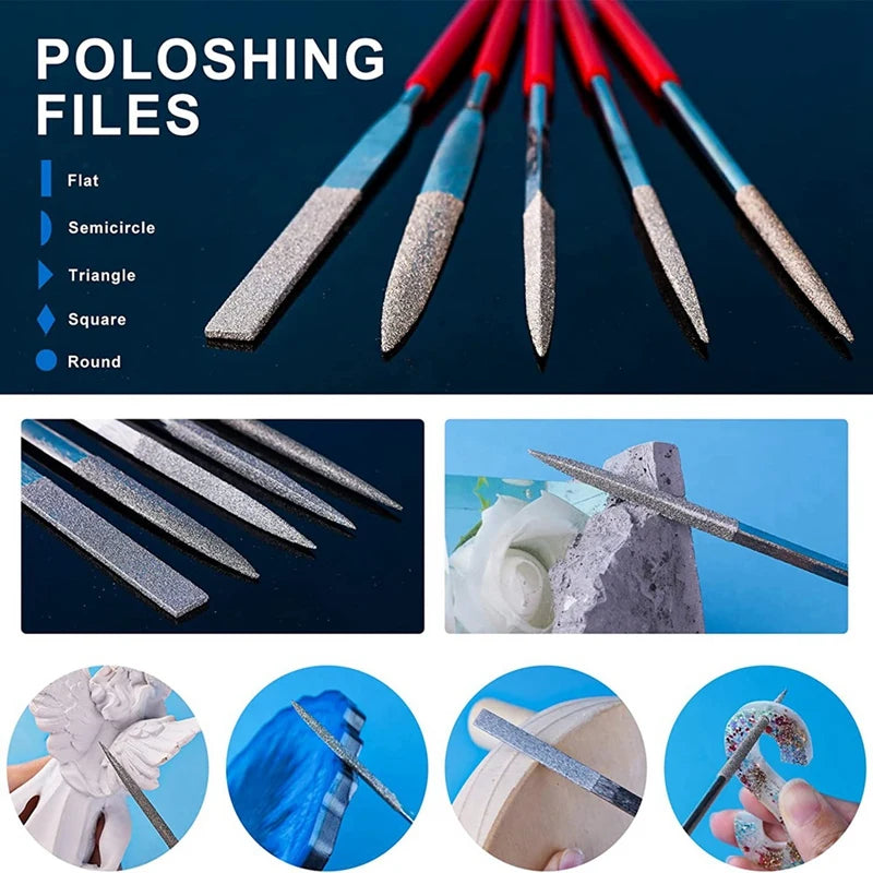 Resin Polishing Kit with Sandpaper, File Kit - 33Pc Resin Supplies