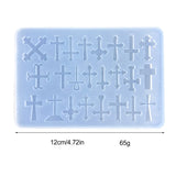 Silicone Cross Mold Resin Shaker Filler Quicksand Mold for Jewelry Making