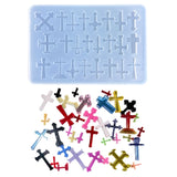 Silicone Cross Mold Resin Shaker Filler Quicksand Mold for Jewelry Making