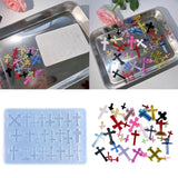 Silicone Cross Mold Resin Shaker Filler Quicksand Mold for Jewelry Making