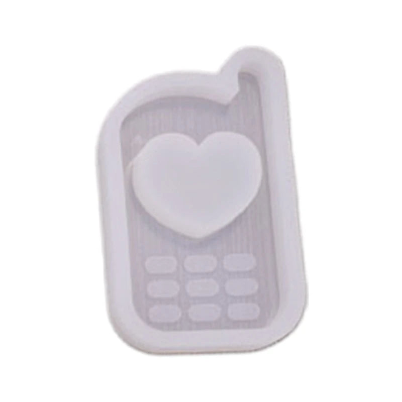 Heart Shape Resin Shaker Mold DIY Keychain Pendant Supplies