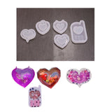 Heart Shape Resin Shaker Mold DIY Keychain Pendant Supplies