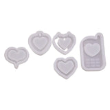 Heart Shape Resin Shaker Mold DIY Keychain Pendant Supplies