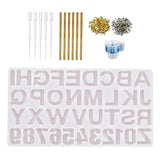 Resin Silicone Alphabet Number with Screw Eye Pin Hooks for Epoxy Crafts