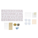 Resin Silicone Alphabet Number with Screw Eye Pin Hooks for Epoxy Crafts
