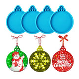 Resin Silicone Circle Keychain Molds Christmas Ornament