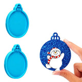 Resin Silicone Circle Keychain Molds Christmas Ornament