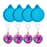 Resin Silicone Circle Keychain Molds Christmas Ornament