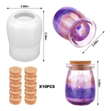 Silicone Jar Mold With Cork Lids,Storage Bottle Resin Molds