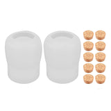 Silicone Jar Mold With Cork Lids,Storage Bottle Resin Molds