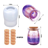 Round Jar Epoxy Casting Mold for DIY Storage Bottle, Candy Container