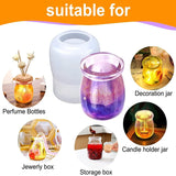 Round Silicone Jar Mold for DIY Storage Bottle, Candy Container, Candle Holder