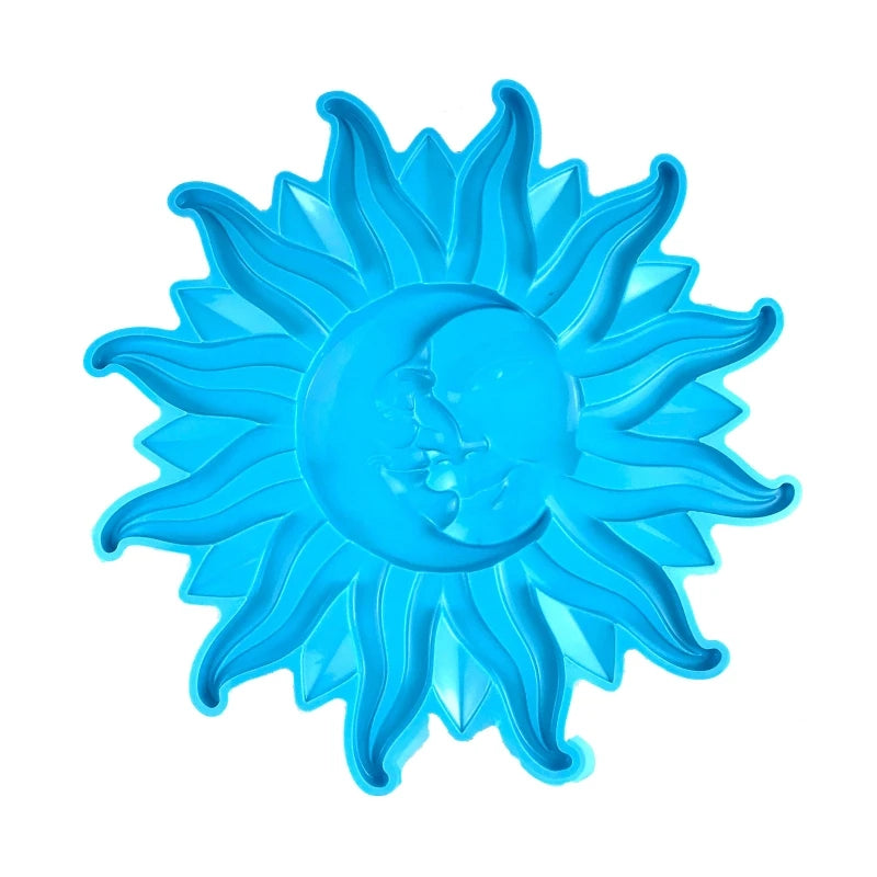 Large Mirror Sun Moon Silicone Mold for Epoxy Casting Craft
