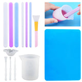 Resin Silicone Stirring Rod&Distribution Measuring Cup Pad Brush