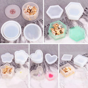 Heart Shape Silicone Storage Box Mold for Jewelry Making