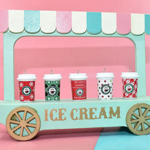 Resin Christmas Coffee Cup DIY Scrapbooking for Dollhouse Jewelry Making