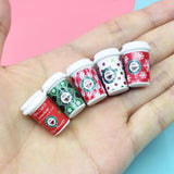 Resin Christmas Coffee Cup DIY Scrapbooking for Dollhouse Jewelry Making
