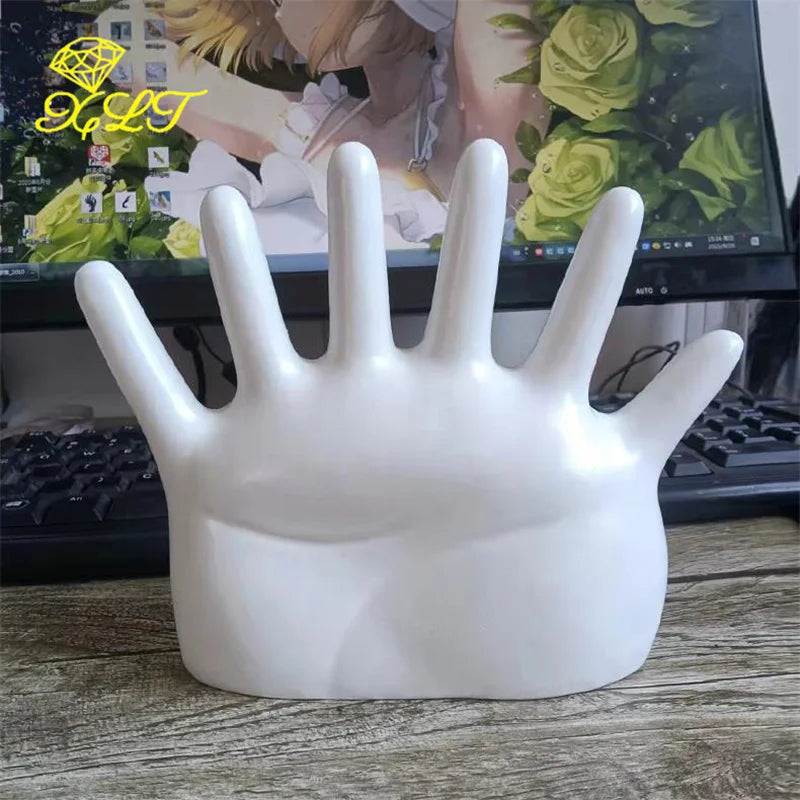 Resin Spray Paint Six Finger Palm Jewelry Rack
