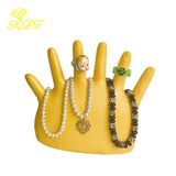 Resin Spray Paint Six Finger Palm Jewelry Rack