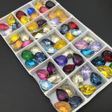 50pcs Resin Rhinestones 13x18,10x14mm Pear Shape Stones for DIY Dress