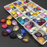 50pcs Resin Rhinestones 13x18,10x14mm Pear Shape Stones for DIY Dress