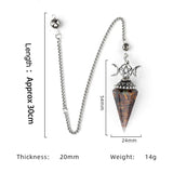 Resin Triple Moon Sun Crystal Pendulum