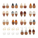 Resin & Walnut Wood Pendants with Earring Hooks DIY Dangle Earring Kit