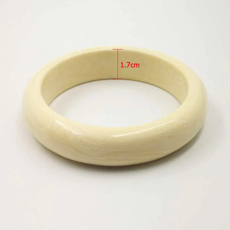 Resin Ivory Bangles for Women Cuff Bracelets