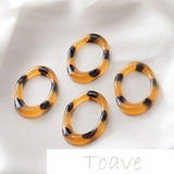 Amber Brown Cap Polka Dot Hollow Irregular Resin DIY Accessories
