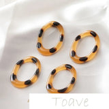 Amber Brown Cap Polka Dot Hollow Irregular Resin DIY Accessories