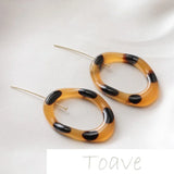 Amber Brown Cap Polka Dot Hollow Irregular Resin DIY Accessories