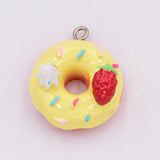 Resin Charms Necklace Donut Pendant Keychain Charms 30pcs