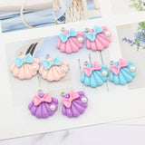 Resin Charms Pearl Bowknot Shell Pendants Earring DIY Jewelry