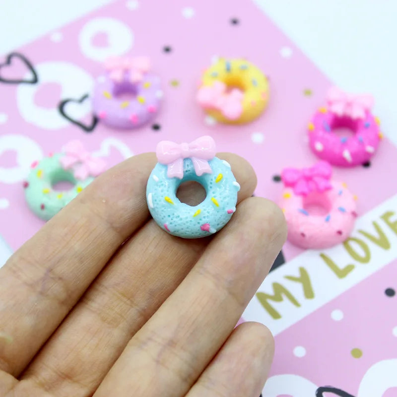 Colorful Chocolate Donut Resin Flatback DIY Craft Scrapbooking