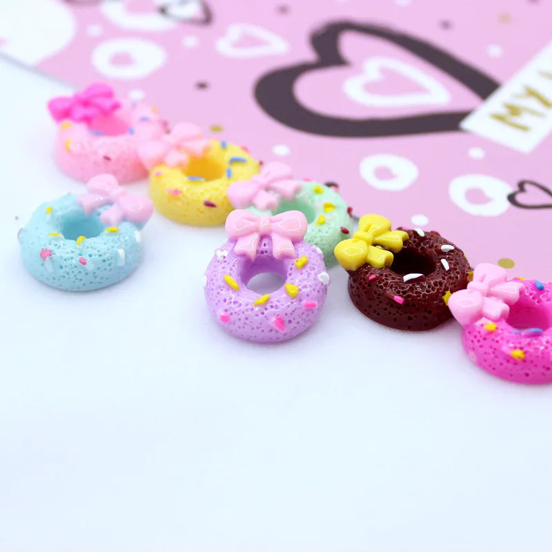 Colorful Chocolate Donut Resin Flatback DIY Craft Scrapbooking