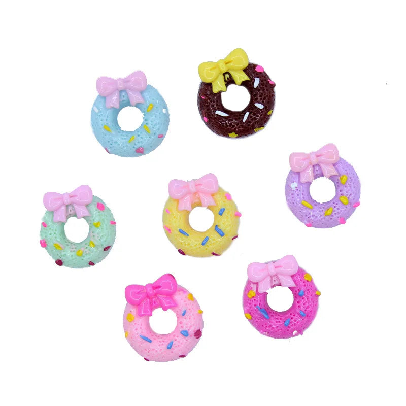 Colorful Chocolate Donut Resin Flatback DIY Craft Scrapbooking